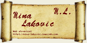 Mina Laković vizit kartica